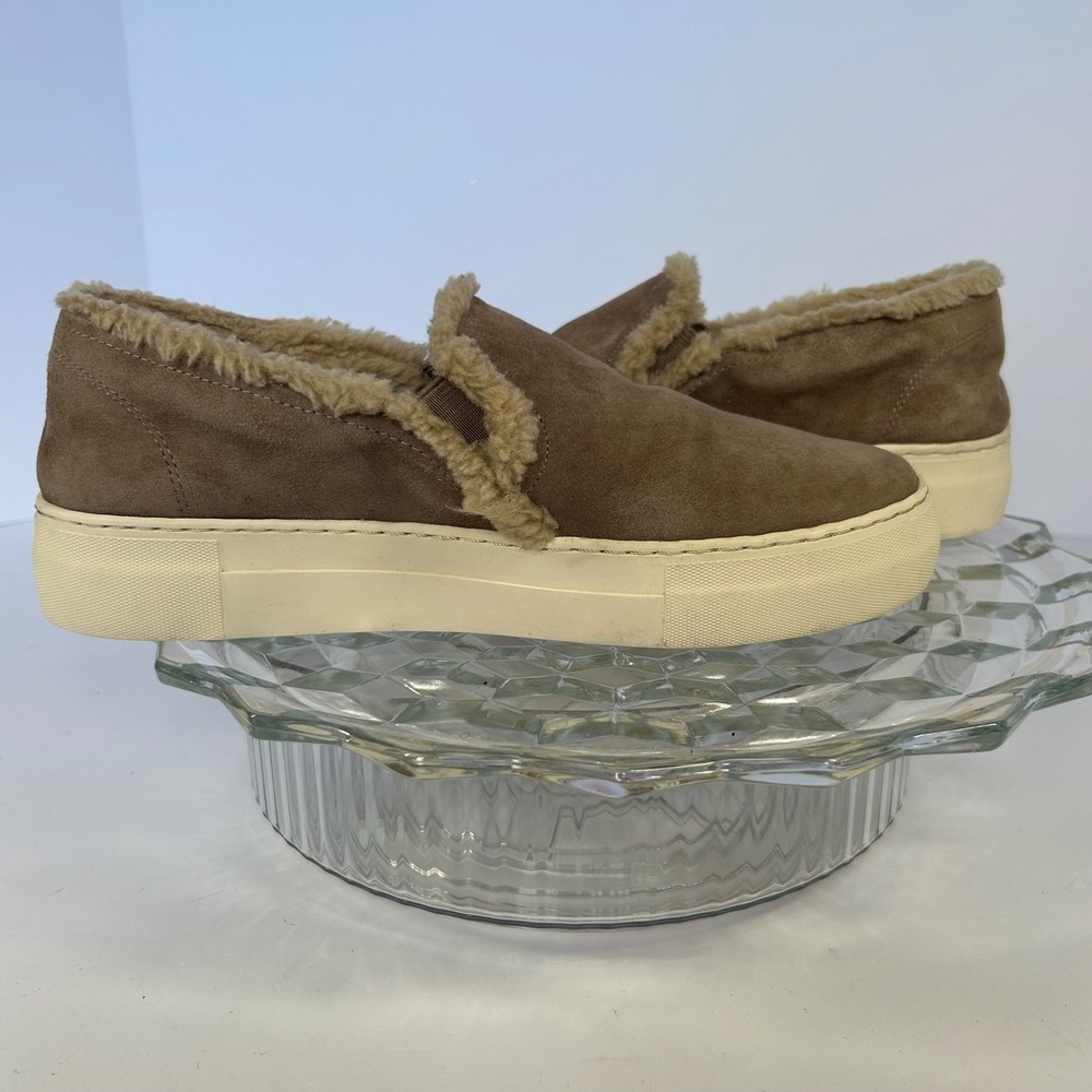 Vince Camuto Katerinda Suede Shearling Lined Platform Slip On Sneakers‎ Shoes